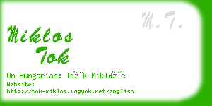 miklos tok business card